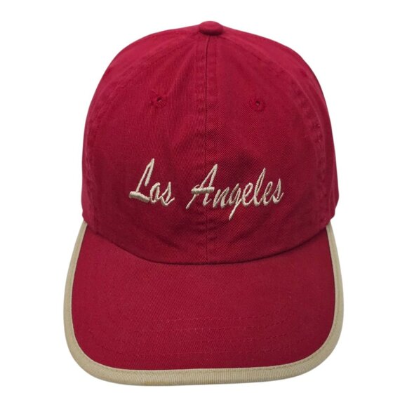 Los Angeles Embroidered Script Adjustable Tuck Strap Cap Trucker Baseball Hat - Picture 9 of 14